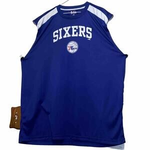 Sixers 3X Men’s  Shirt Sleeveless Majestic 76ers Basketball Shirt Tank Top